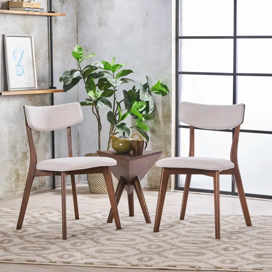 Indoor Mid-Century Fabric Dining Chairs-DECORIZE