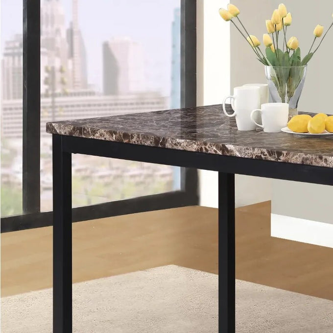  Faux Marble Top Tining Table Set-DECORIZE